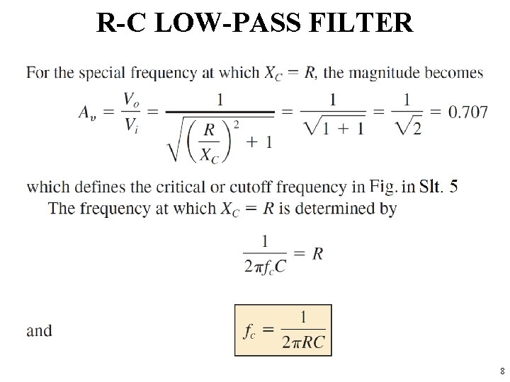 R-C LOW-PASS FILTER 8 