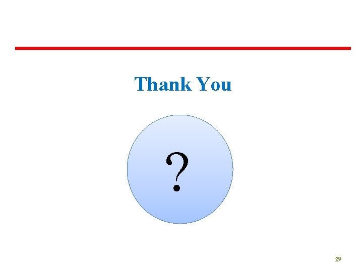 Thank You ? 29 