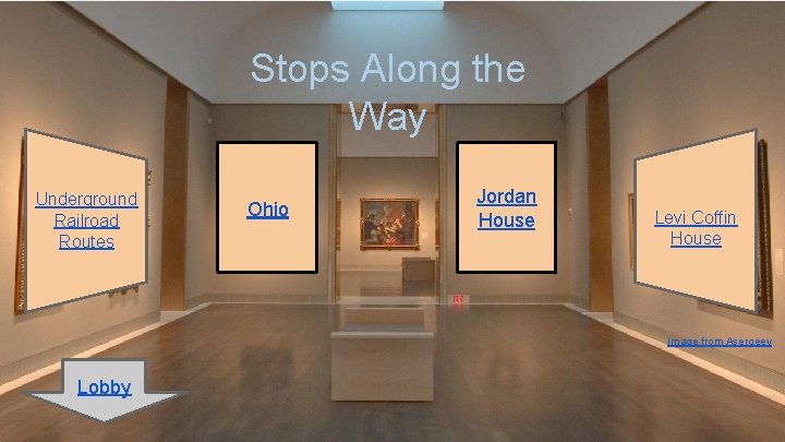 Stops Along the Way Underground Railroad Routes Room #2 Ohio Jordan House Levi Coffin