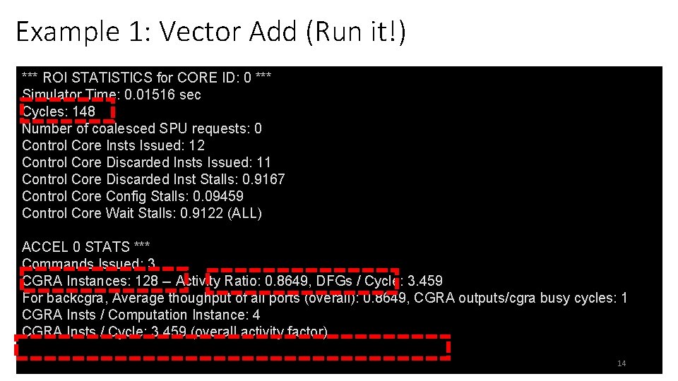 Example 1: Vector Add (Run it!) *** ROI STATISTICS for CORE ID: 0 ***