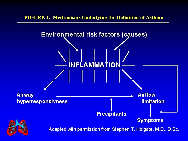 FIGURE 1. Mechanisms Underlying the Definition of Asthma Environmental risk factors (causes) INFLAMMATION Airway
