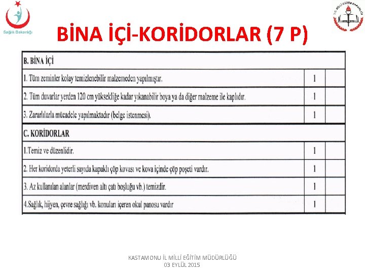 BİNA İÇİ-KORİDORLAR (7 P) KASTAMONU İL MİLLİ EĞİTİM MÜDÜRLÜĞÜ 03 EYLÜL 2015 