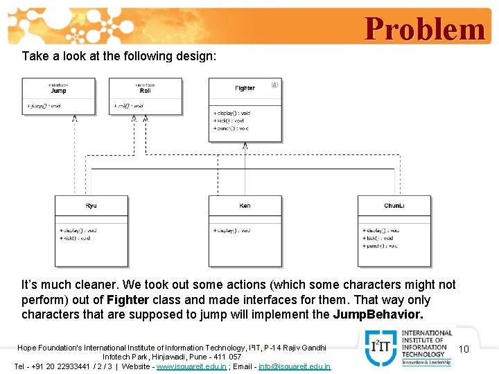 Problem Take a look at the following design: It’s much cleaner. We took out