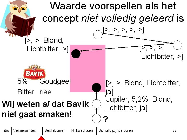 Waarde voorspellen als het concept niet volledig geleerd is [>, >, >] [>, >,