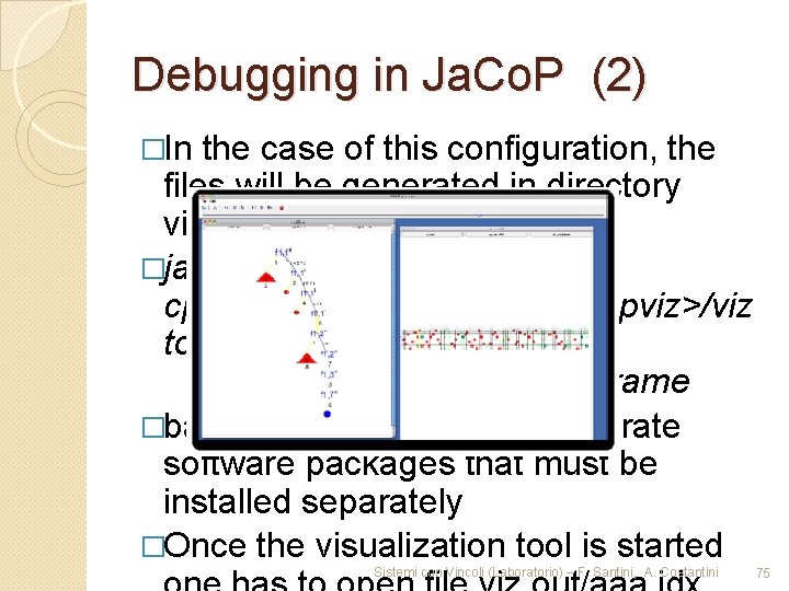 Debugging in Ja. Co. P (2) �In the case of this configuration, the files