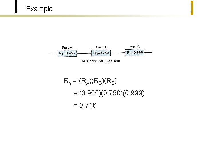 Example Rs = (RA)(RB)(RC) = (0. 955)(0. 750)(0. 999) = 0. 716 