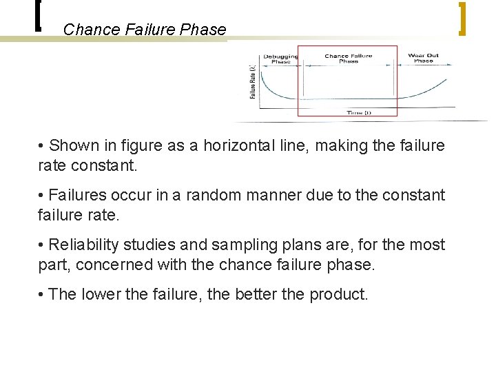 Chance Failure Phase • Shown in figure as a horizontal line, making the failure