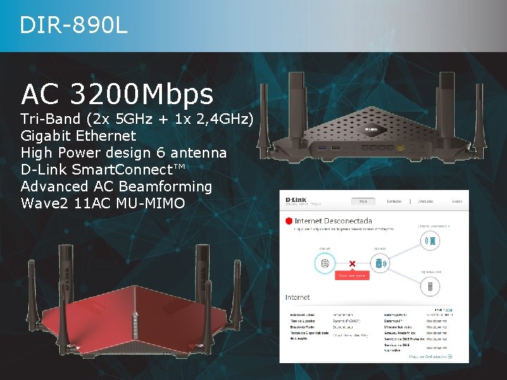DIR-890 L AC 3200 Mbps Tri-Band (2 x 5 GHz + 1 x 2,