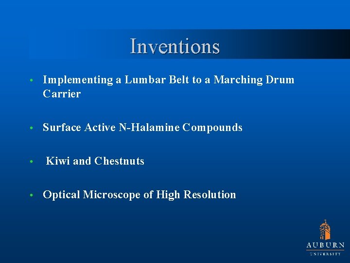 Inventions • Implementing a Lumbar Belt to a Marching Drum Carrier • Surface Active