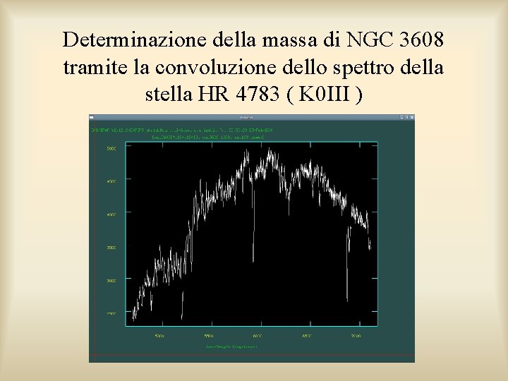Determinazione della massa di NGC 3608 tramite la convoluzione dello spettro della stella HR