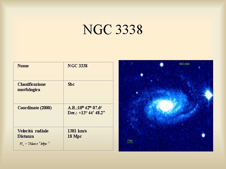NGC 3338 Nome NGC 3338 Classificazione morfologica Sbc Coordinate (2000) A. R. : 10