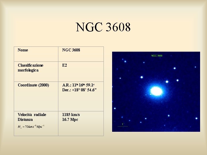 NGC 3608 Nome NGC 3608 Classificazione morfologica E 2 Coordinate (2000) A. R. :