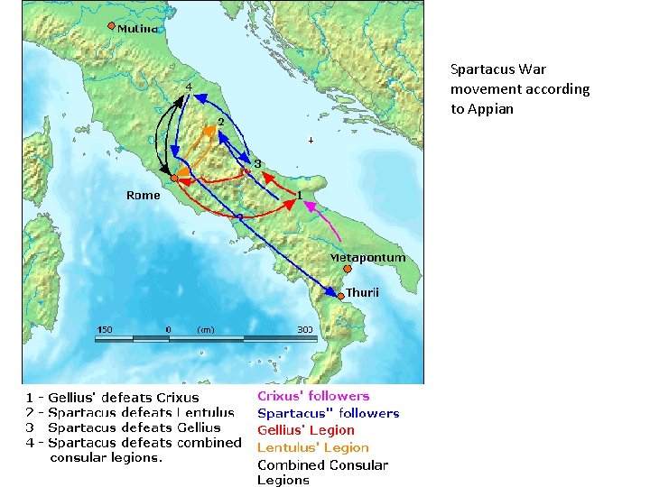 Spartacus War movement according to Appian 