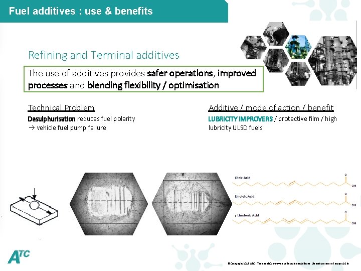 Fuel additives : use & benefits Refining and Terminal additives The use of additives