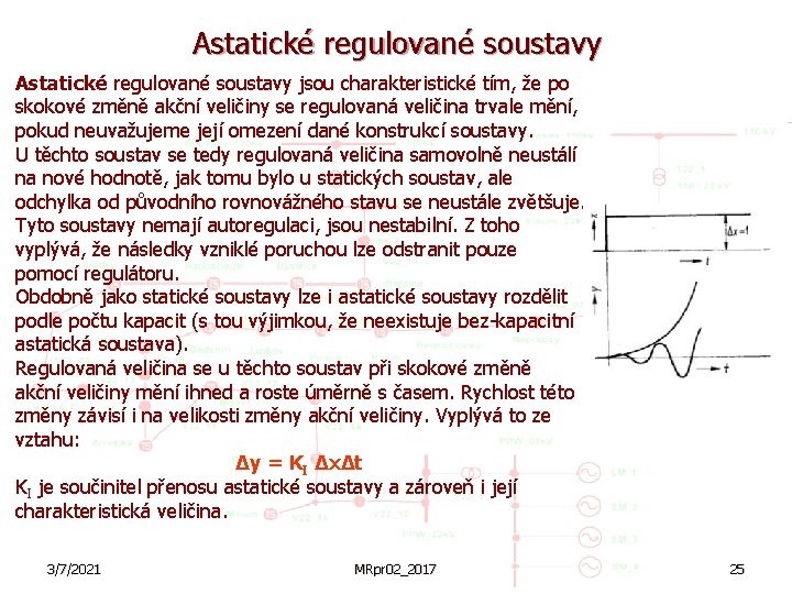 Astatické regulované soustavy jsou charakteristické tím, že po skokové změně akční veličiny se regulovaná