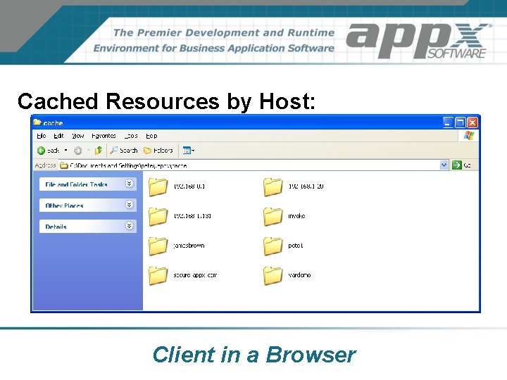 Cached Resources by Host: Client in a Browser  Cached Resources by Host: Client in a Browser