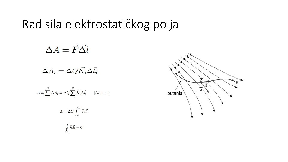 Rad sila elektrostatičkog polja 