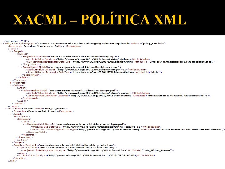 XACML – POLÍTICA XML 