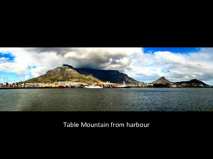 Table Mountain from harbour 
