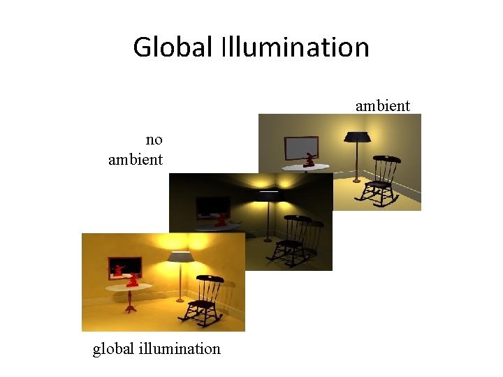 Global Illumination ambient no ambient global illumination 