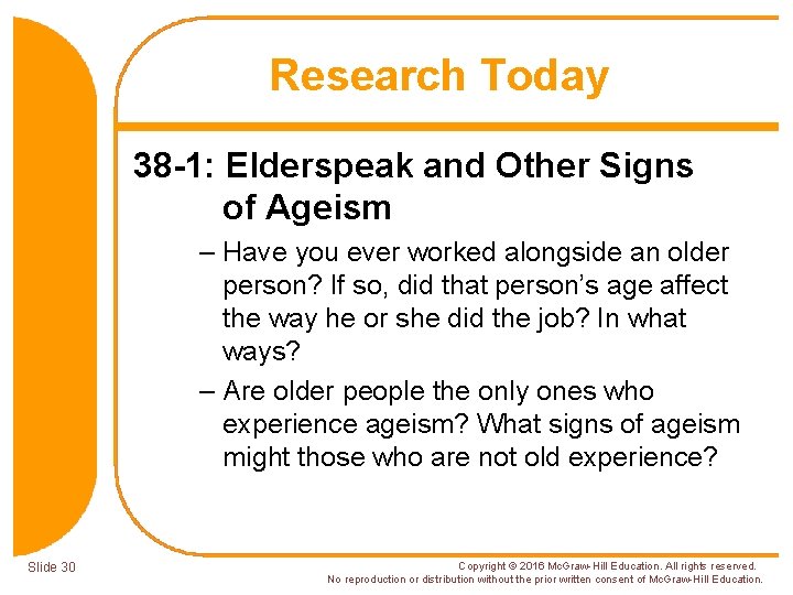 Research Today 38 -1: Elderspeak and Other Signs of Ageism – Have you ever