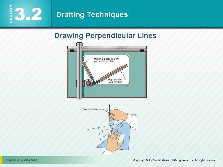 3. 2 Drafting Techniques Drawing Perpendicular Lines Chapter 3 Drafting Skills Copyright © by