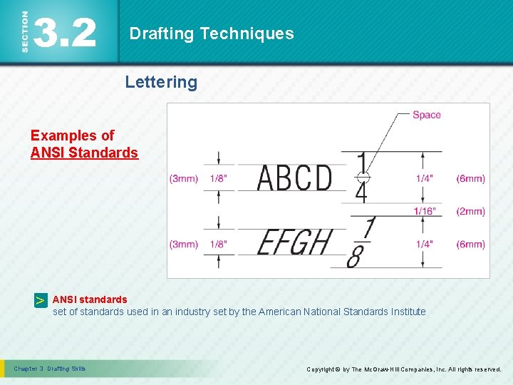 3. 2 Drafting Techniques Lettering Examples of ANSI Standards > ANSI standards set of