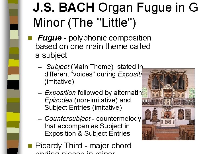 J. S. BACH Organ Fugue in G Minor (The "Little") n Fugue - polyphonic