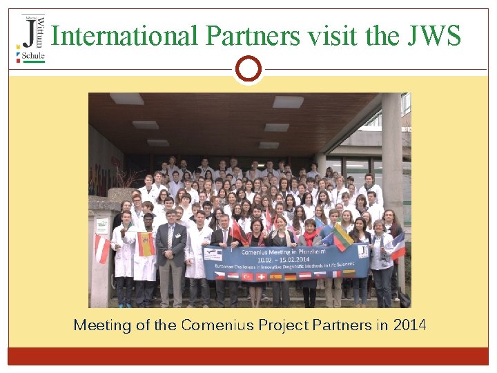 International Partners visit the JWS Meeting of the Comenius Project Partners in 2014 