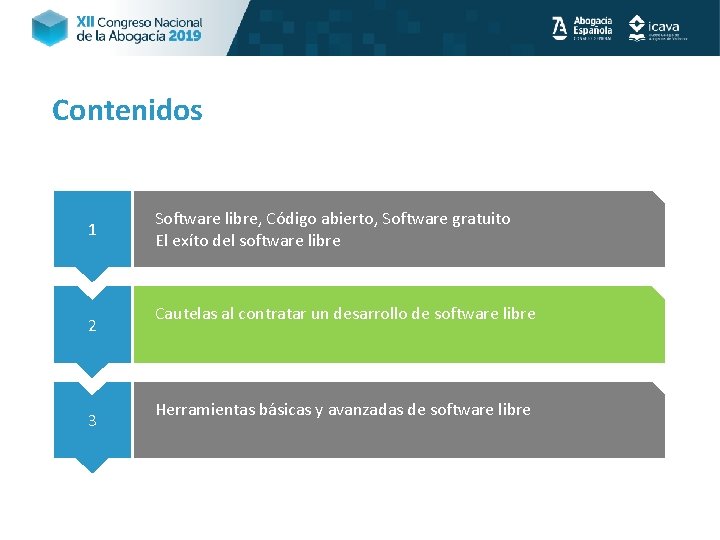 Contenidos 1 2 3 Software libre, Código abierto, Software gratuito El exíto del software