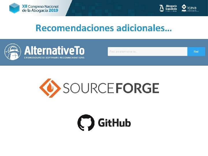 Recomendaciones adicionales… 
