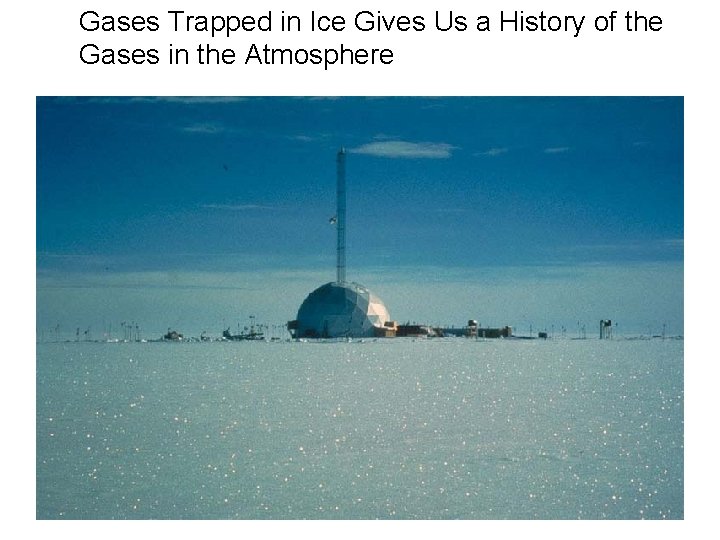 Gases Trapped in Ice Gives Us a History of the Gases in the Atmosphere