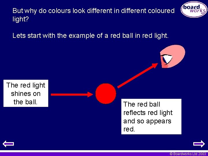 But why do colours look different in different coloured light? Lets start with the