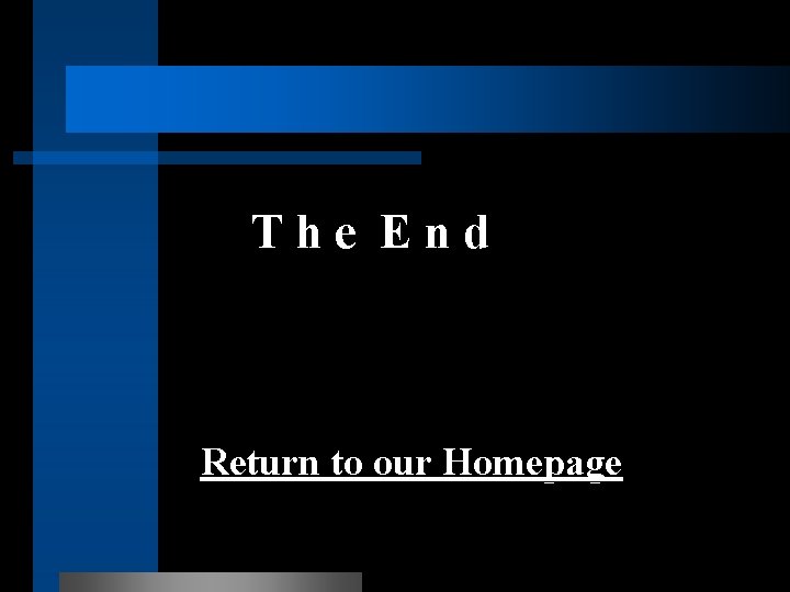 The End Return to our Homepage 