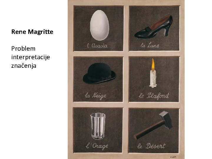 Rene Magritte Problem interpretacije značenja 