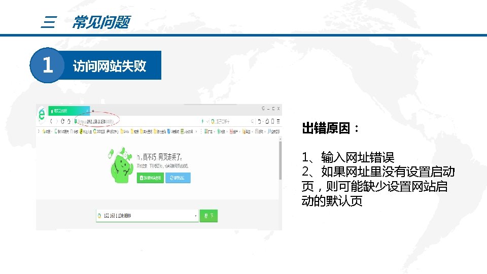 三 常见问题 1 访问网站失败 PPT模板下载：www. 1 ppt. com/moban/ 行业PPT模板：www. 1 ppt. com/hangye/ 节日PPT模板：www. 1