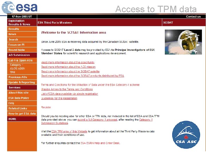 Access to TPM data 