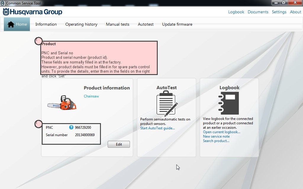 1 Product PNC and Serial no Product and serial number (product id). These fields