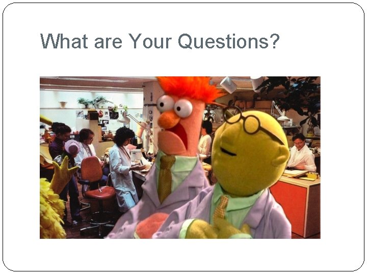 What are Your Questions? 