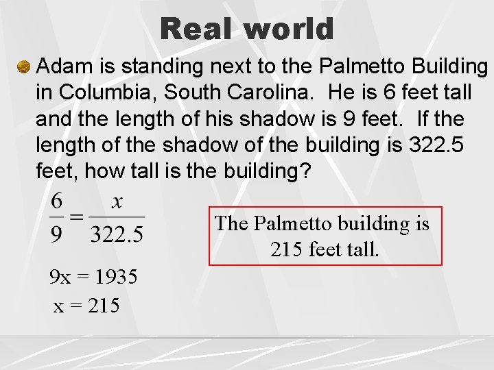 Real world Adam is standing next to the Palmetto Building in Columbia, South Carolina.