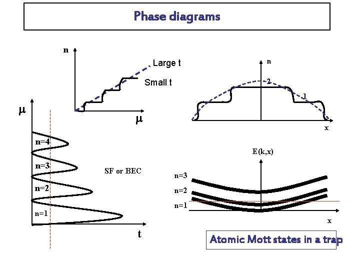 Phase diagrams n Large t n 2 Small t 1 m m x n=4