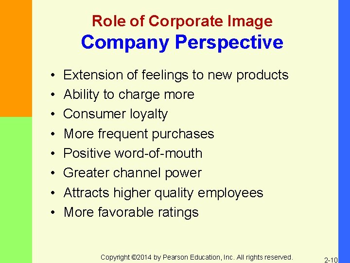 Role of Corporate Image Company Perspective • • Extension of feelings to new products