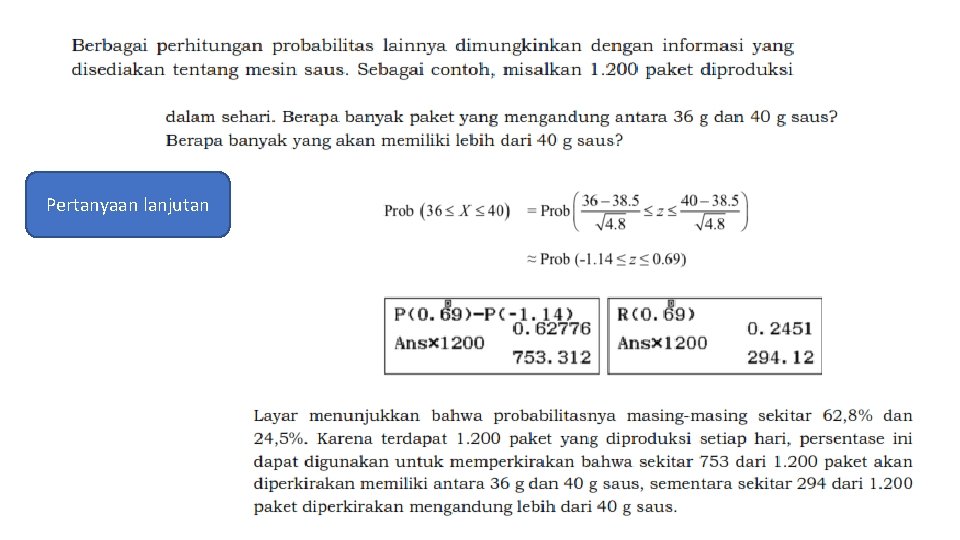 Pertanyaan lanjutan 