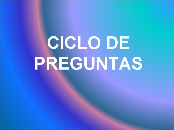 CICLO DE PREGUNTAS 