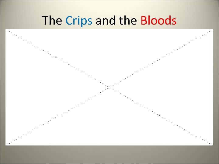 The Crips and the Bloods 