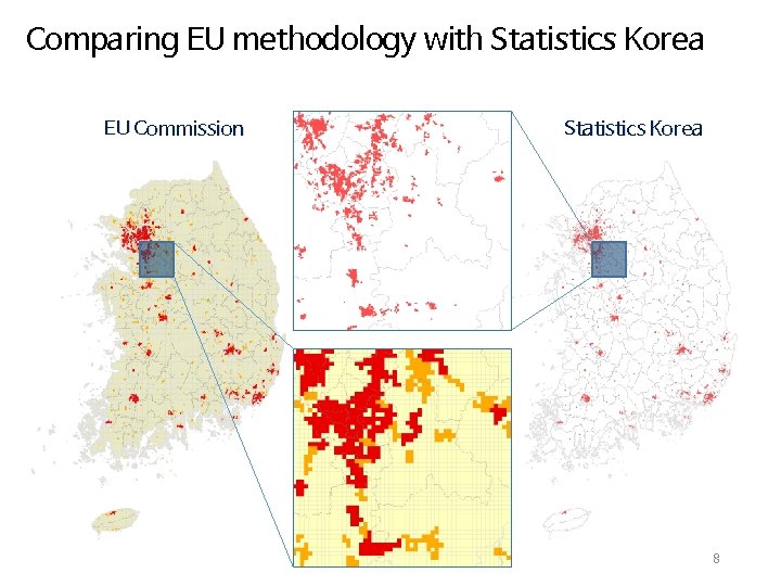 Comparing EU methodology with Statistics Korea EU Commission Statistics Korea 8 