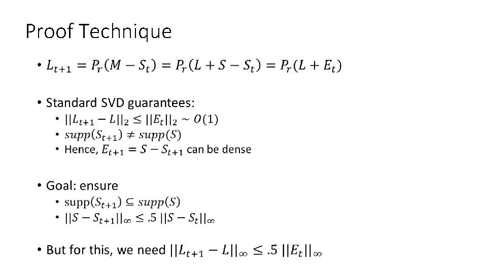 Proof Technique • 