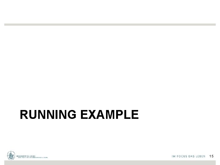 RUNNING EXAMPLE 15 