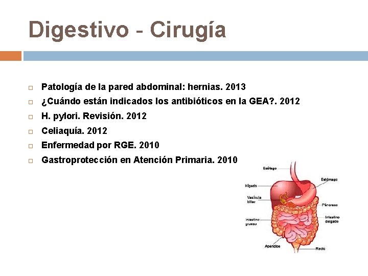 Digestivo - Cirugía Patología de la pared abdominal: hernias. 2013 ¿Cuándo están indicados los