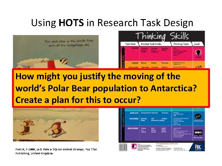 Using HOTS in Research Task Design How might you justify the moving of the